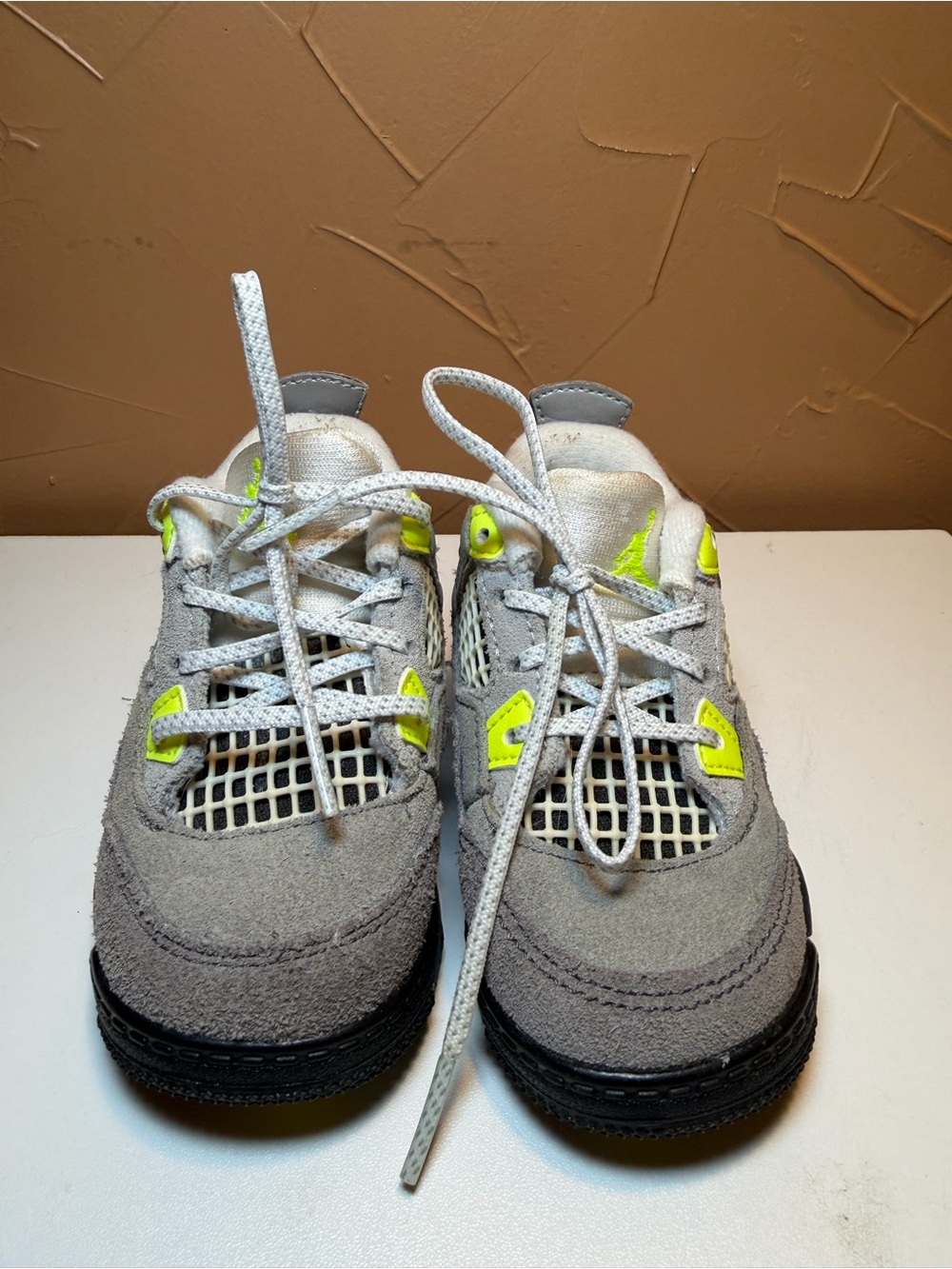 Nike Air Jordan IV Neon Gray Toddler Shoes